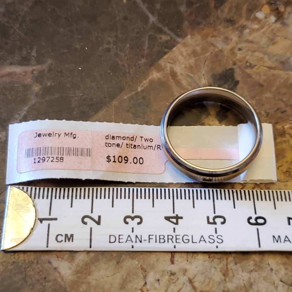 Titanium diamond ring